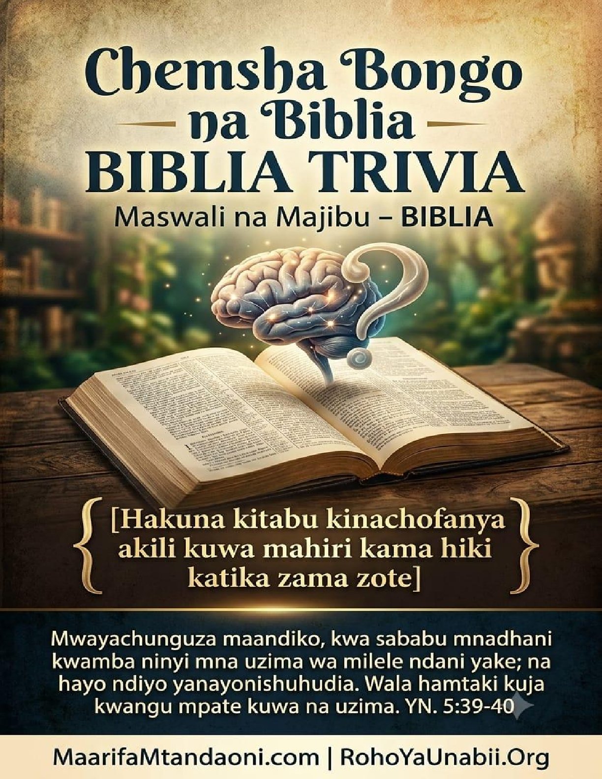 cover of Chemsha Bongo na Biblia